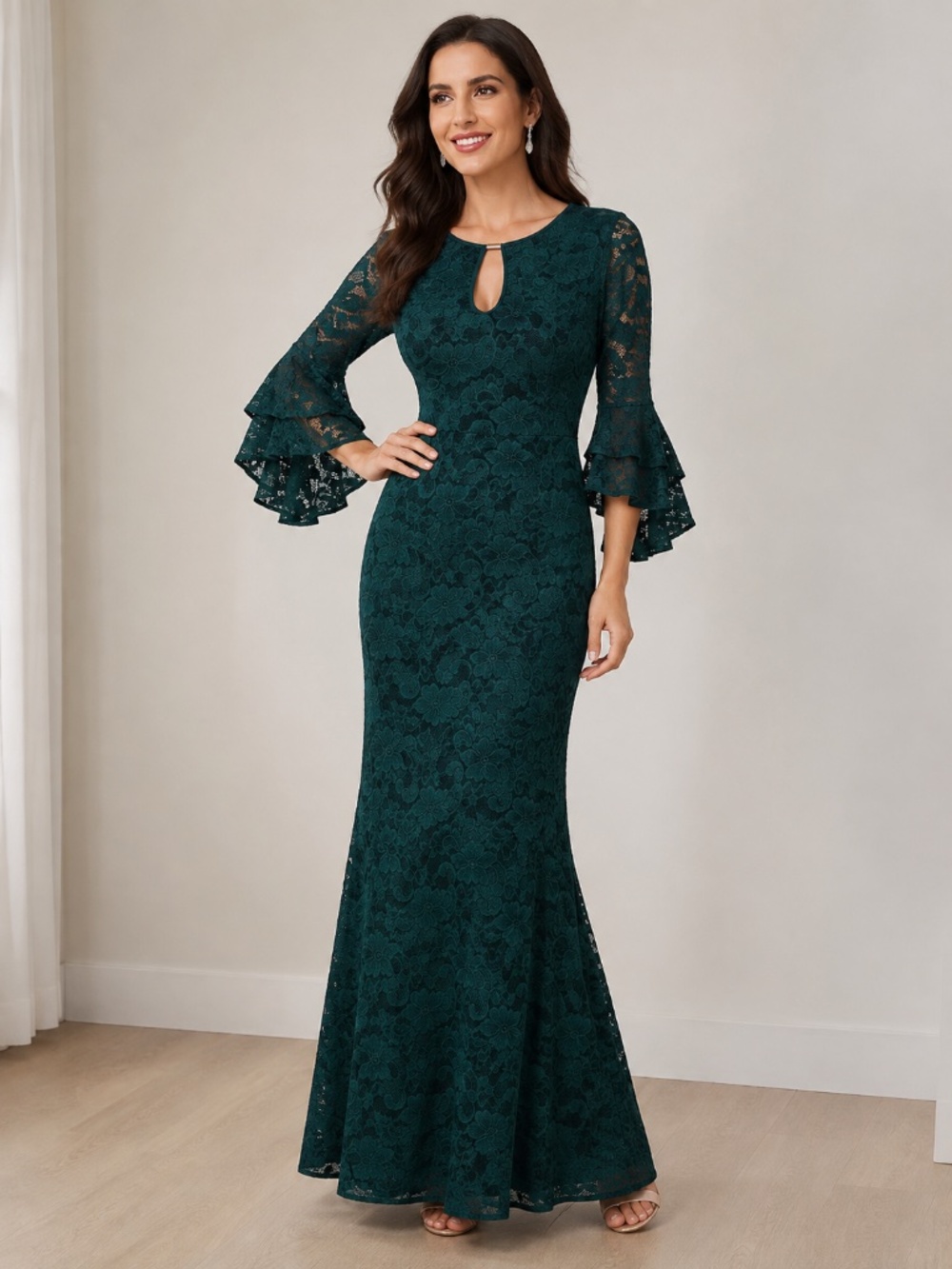 VFSHOW whimsigoth fairy flutter sleeve romantic formal lace dress